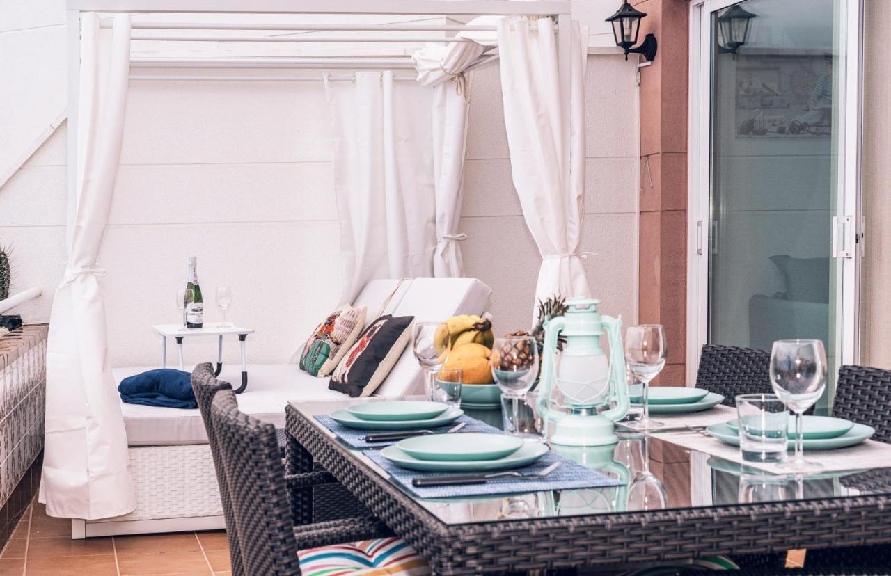 Luxury Penthouse 105M2,Bali Bed,Heated Pool,Sunset Apartment Costa Adeje  Ngoại thất bức ảnh
